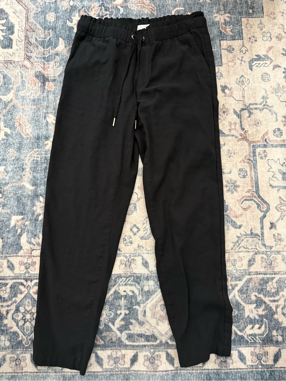 Tommy Hilfiger Women’s Black Pull On Pants Size Small Drawstring Elastic Waist